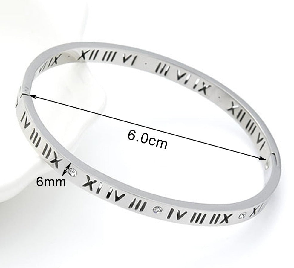 Bracelete Pulseira Feminina Romana Folheada a Ouro 18k