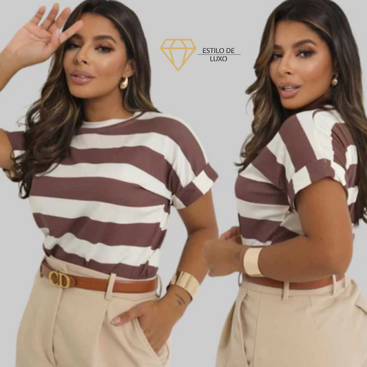 T-shirts Minimalista Manga Dobrada