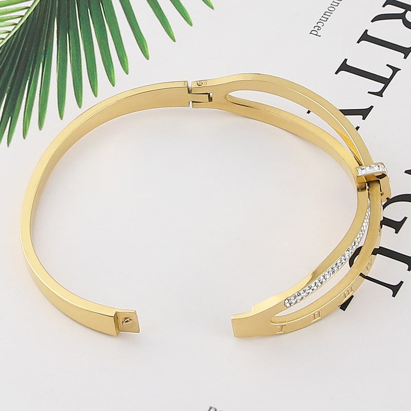 Bracelete Pulseira Feminino Folheado a Ouro 18k Ello