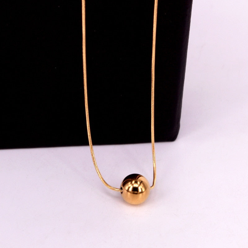 Colar Feminino de Bolinha Eloisa Folheado a Ouro 18k