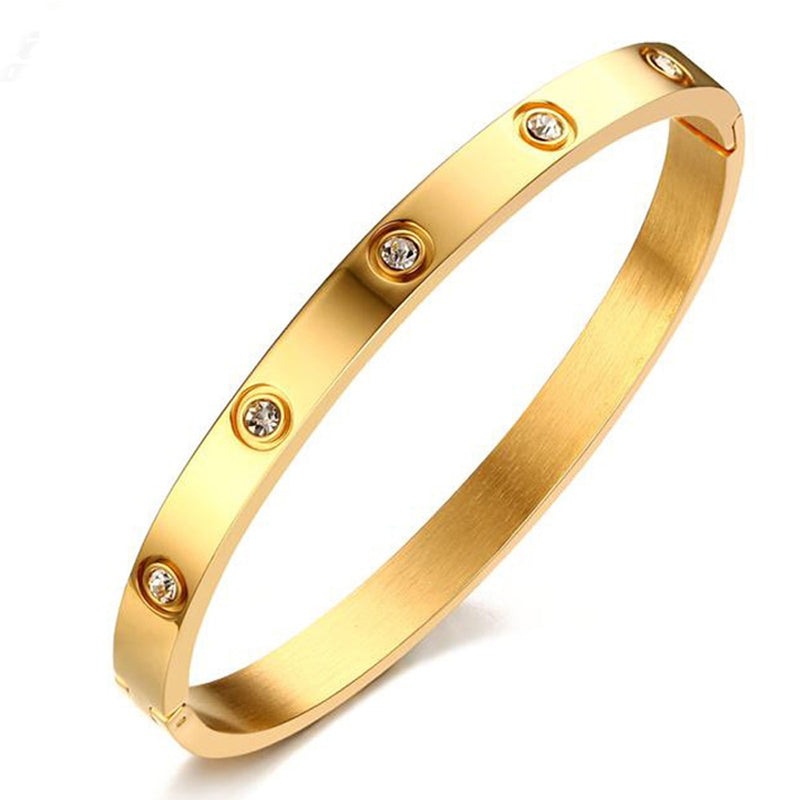 Bracelete Pulseira Feminina Folheado a Ouro 18k Delicadeza de Amor