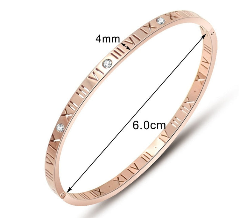 Bracelete Pulseira Feminina Romana Folheada a Ouro 18k