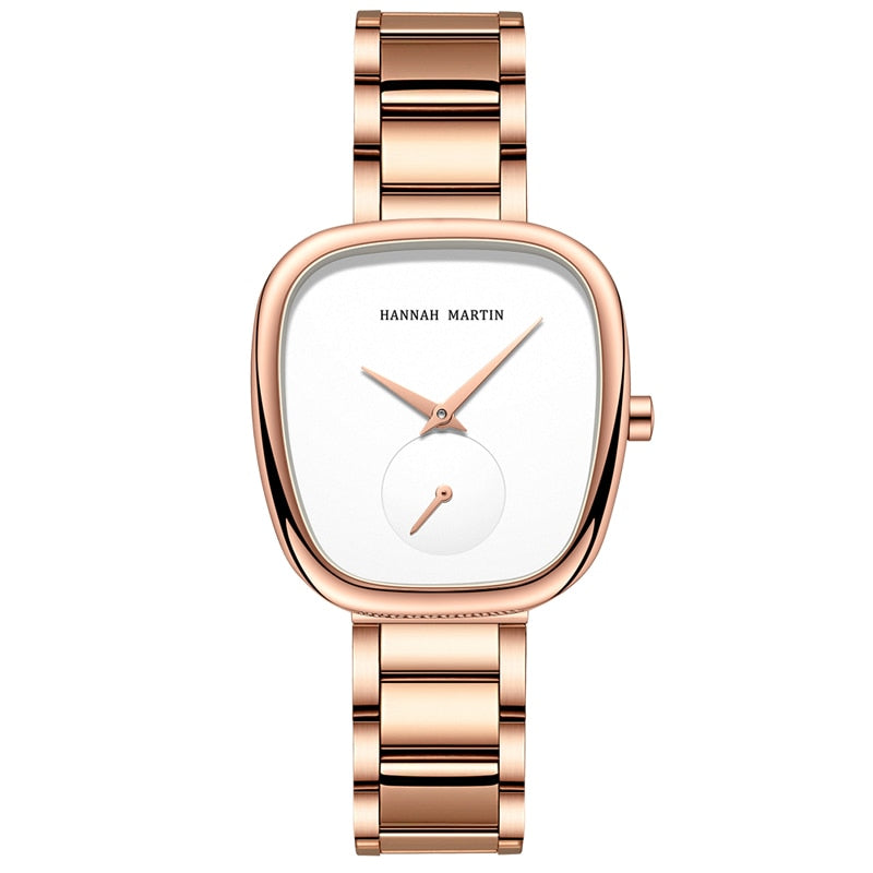 Relógio Analógico Feminino com Pulseira de Metal Sarah